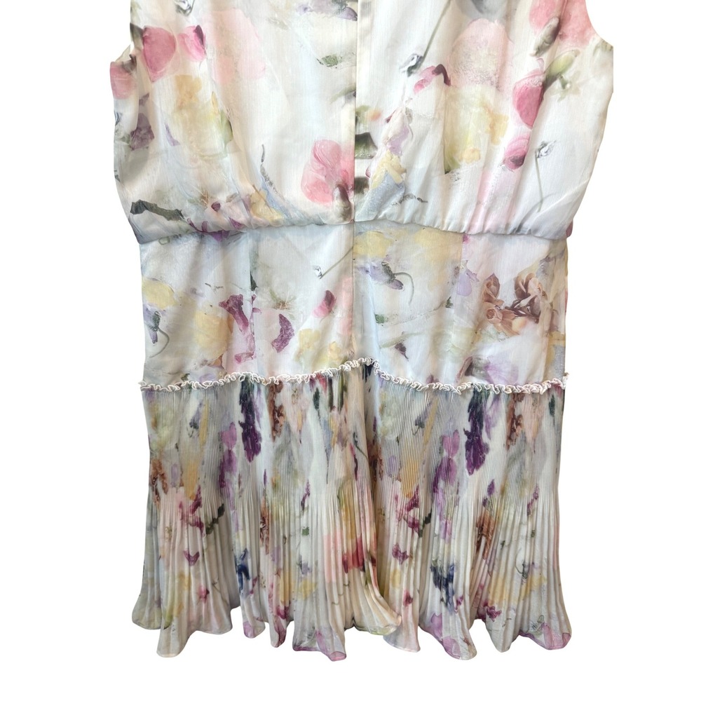 Ted Baker London Saintly Floral Pleated Mini Dress Sz 6 US 16-18 Wedding Guest - Picture 8 of 11